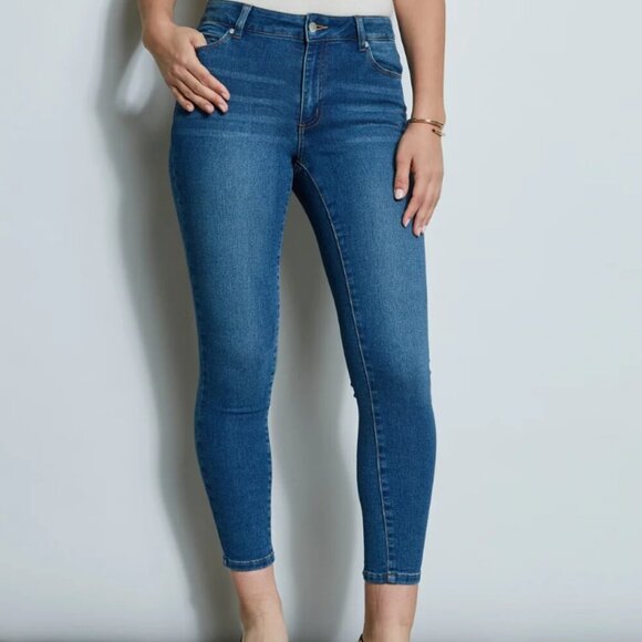Tahari Kelly Classic Skinny Denim Jeans Women's Size 6 Ankle Great Condition EUC - Picture 1 of 13